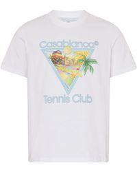 Casablanca - T-shirt à logo Tennis Club Afro Cubism printed - Lyst