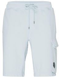 C.P. Company - Diagonal Fleece Cargo Shorts - Lyst