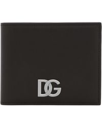 Dolce & Gabbana - Geldbörse aus Kalbs-Nappaleder mit DG-Logo - Lyst