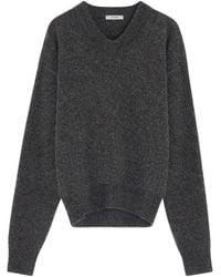 Lemaire - Pullover Im Boxy Style Mit V-Ausschnitt - Lyst
