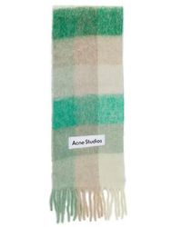 Acne Studios Vally Oversize Wool Blend Scarf - Green