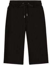 Dolce & Gabbana - Jersey jogging Shorts With Logo Tag - Lyst