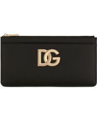 Dolce & Gabbana - Porte-cartes grand modèle en cuir de veau avec logo DG - Lyst