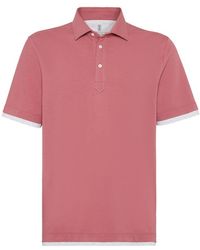Brunello Cucinelli - Polo Shirt With Superimposed Effect - Lyst