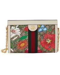 Gucci Clutch Ophidia Flora - Weiß