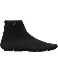 Dolce & Gabbana - Logo Sock Boots - Lyst