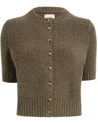 KHAITE - Nora Short-Sleeve Cardigan - Lyst