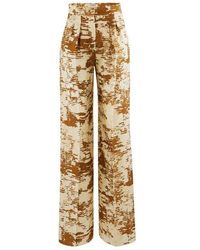 Max Mara Acume Printed Trousers - Metallic