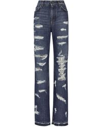 Dolce & Gabbana - Denim-Jeans mit Rissen - Lyst