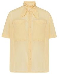Lemaire - Short Sleeve Shirt With Foulard - Lyst