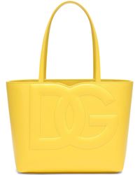 Dolce & Gabbana - Kleiner Shopper Dg Logo Bag Aus Kalbsleder - Lyst