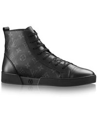 Louis Vuitton Men's Damier 11.5 Graphite Frontrow Monogram Shoes  LV-S0208N-0005