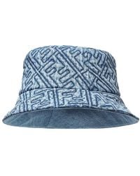 Fendi - 'ff' Denim Bucket Hat - Lyst