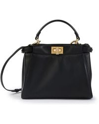 Fendi Peekaboo Min Handbag - Black