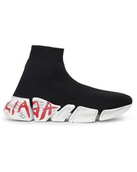 Balenciaga - Strick-Sneakers Speed 2.0 Graffiti Recycled - Lyst