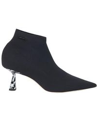 Jimmy Choo Leather Saber 65 Sock Bootie in Black - Save 36% | Lyst