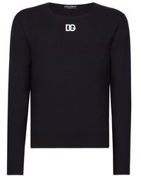 Dolce & Gabbana - Round-neck Virgin Wool Sweater - Lyst