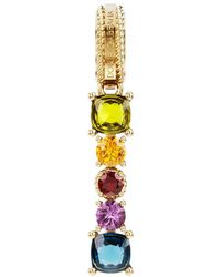 Dolce & Gabbana - Rainbow Alphabet I 18 Kt Yellow Gold Charm With Multicolor Fine Gems - Lyst