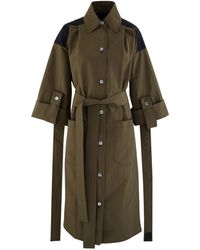 Loewe Tie-waist Maxi Coat - Green