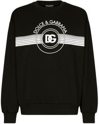 Dolce & Gabbana - Dg Logo Print Sweatshirt - Lyst
