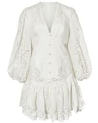 Zimmermann Mae Lace Mini Dress - White