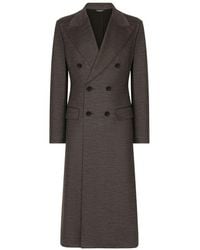 Dolce & Gabbana - Double-Breasted Technical Wool Coat - Lyst