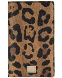 Dolce & Gabbana - Leopard-Print Crespo Passport Holder With Branded Plate - Lyst