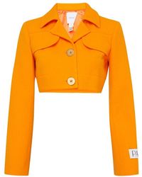 Patou - Cropped Double Crepe Jacket - Lyst