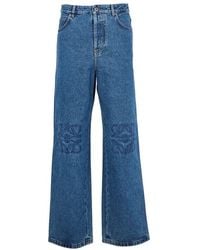 Loewe - Baggy Jeans Aus Denim Anagram - Lyst
