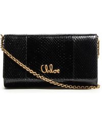 Chloé Alphabet Clutch Bag in Black | Lyst
