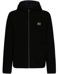 Dolce & Gabbana - Hooded Jersey Jacket With Branded Tag - Lyst