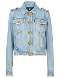 Balmain Jean and denim jackets for Women | Online Sale up to 40% off | Lyst