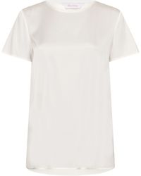 Max Mara - T-Shirt aus Satin Cortona - LEISURE - Lyst
