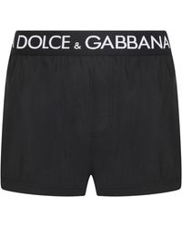 Dolce & Gabbana - Kurze Bade-Boxershorts Mit Elastischem Logobund - Lyst