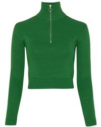 Acne Studios - Half-zippered Knitted Sweater - Lyst