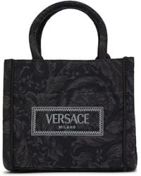 Versace - Besonders kleine Tote Bag aus Barocco-Jacquard mit Stickerei - Lyst