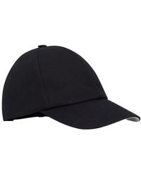 Courreges Logo-print Cotton Cap in Black Womens Hats Courreges Hats Blue 