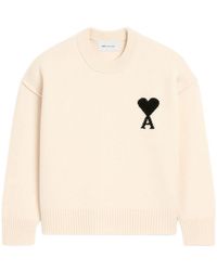 Ami Paris - Rundhalspullover Ami De Cur - Lyst
