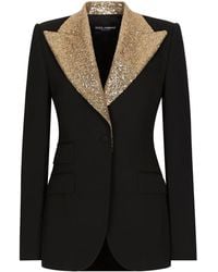 Dolce & Gabbana - Einreihige Jacke aus Wolle - Lyst