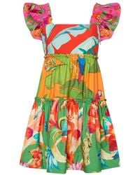 FARM Rio - Foliage Mini Dress - Lyst