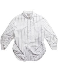 Balenciaga - Twisted Bb Corp Fit Large Swing Shirt - Lyst