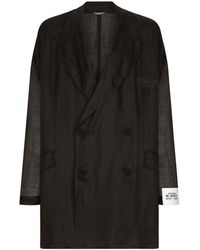 Dolce & Gabbana - Oversize Double-breasted Linen Jacket - Lyst
