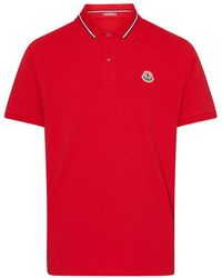 Moncler - Short-Sleeved Polo Shirt With Logo - Lyst