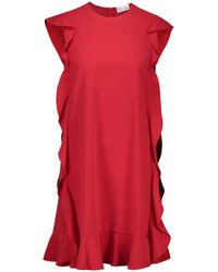 RED Valentino Kurzes Kleid Ruffle - Rot