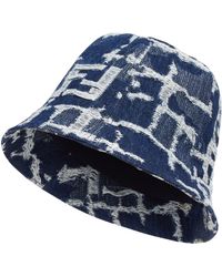 Fendi - Bucket Hat aus Denim - Lyst