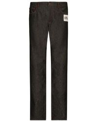 Dolce & Gabbana - Double-Face Denim And Flannel Pants - Lyst