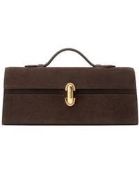 SAVETTE - Symmetry Slim Suede Clutch Bag - Lyst