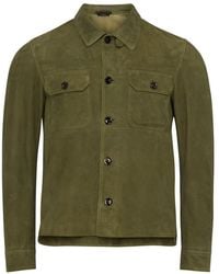 Tom Ford - Leather-trimmed Suede Blouson Jacket - Lyst