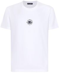 Dolce & Gabbana - Kurzarm-T-Shirt aus Baumwolle - Lyst