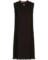 Dolce & Gabbana - Ärmelloses Kleid aus Raschel-Tweed - Lyst